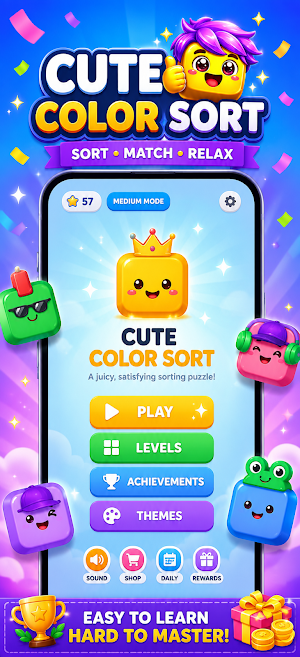 Cute Color Sort Screenshot 1