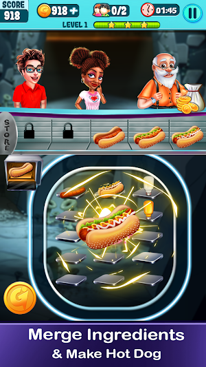 Food Merge - Idle Tap Clicker Merger Game Screenshot 2