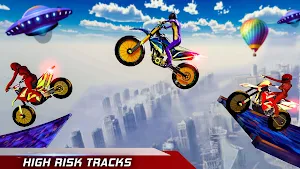 Super Hero Bike Race Mega Ramp Screenshot 0