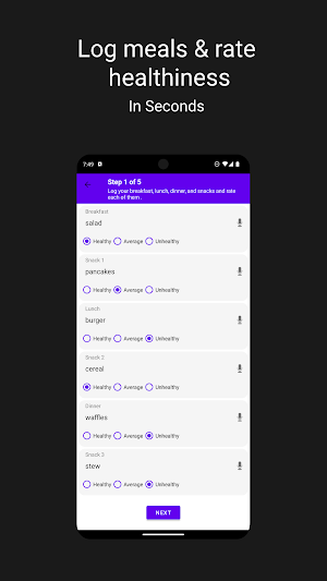 Mood & Food Tracker – Nomsnap Screenshot 1
