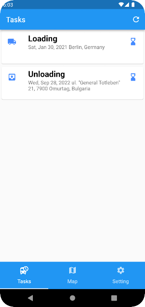 Transport Organizer Driver Screenshot 1