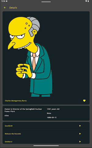 Springfield Character Explorer Screenshot 3