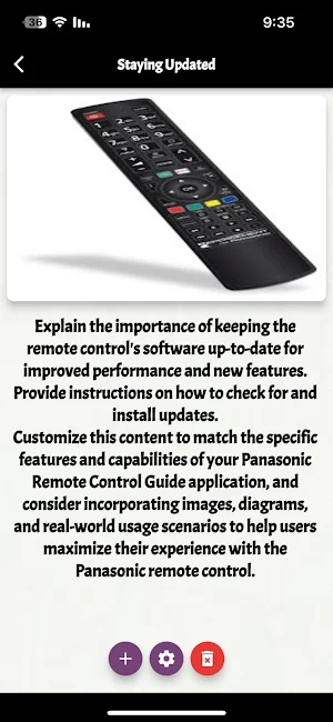 panasonic remote control guide Screenshot 2