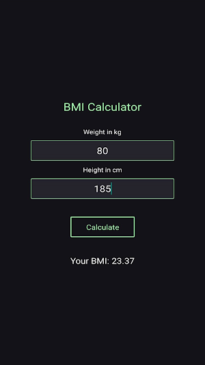 Bmi Calculator Screenshot 1