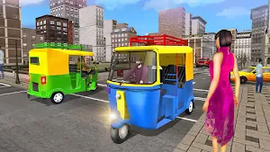 Modern tuk tuk Auto Rickshaw US driving simulator Screenshot 1