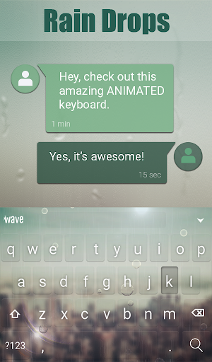 Rain Drops Animated Keyboard + Screenshot 2