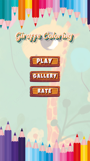 coloring african giraffe Screenshot 0