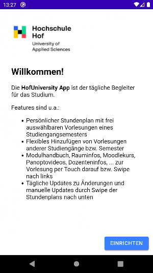 HofUniversity App Screenshot 0