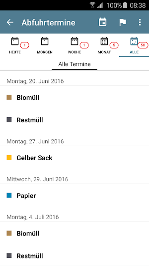 Abfall App Biberach Screenshot 2