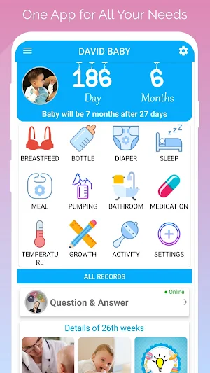 Baby tracker day by day - feeding, sleep, diaper Screenshot 0