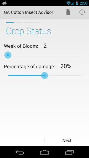 GA Cotton Insect Advisor Screenshot 1