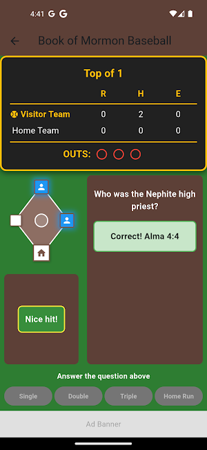 Book of Mormon Baseball Screenshot 1