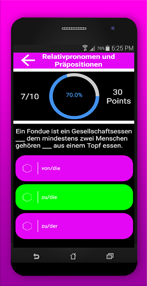 Deutsch Grammatiktraining B2 Screenshot 3