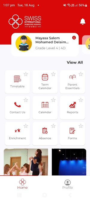 SISD Parent App Screenshot 2