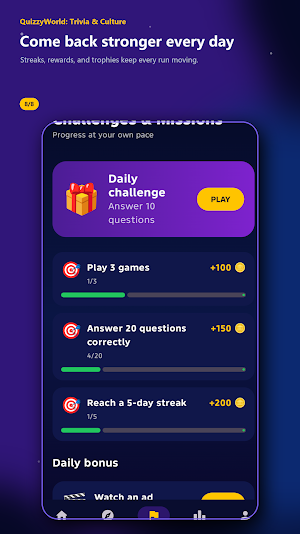 QuizzyWorld: Trivia & Culture Screenshot 1