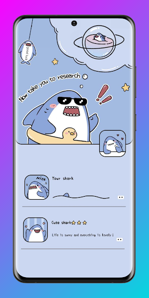 Kawaii Shark Wallpaper 4K Screenshot 3