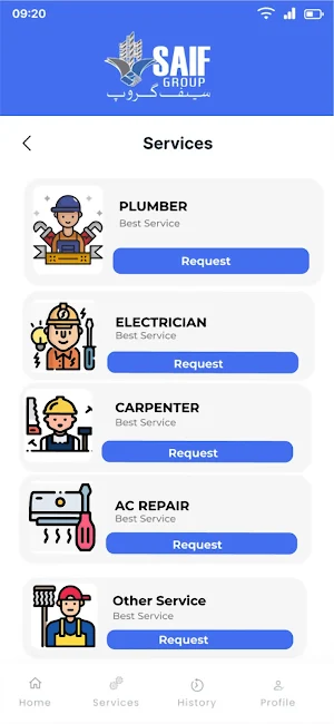 Saif Residential Services Screenshot 2