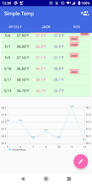 Simple Temperature Management Screenshot 1