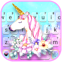 Pastel Flower Unicorn Keyboard Theme