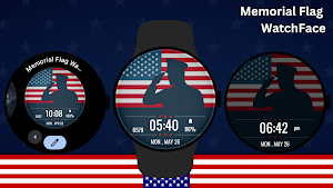 Memorial Flag Watch Face Screenshot 2