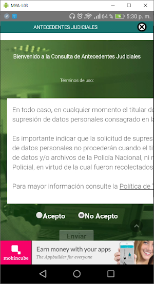 Antecedentes Judiciales Screenshot 2