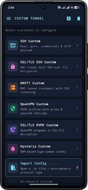 Custom Tunnel • AIO Client Screenshot 0