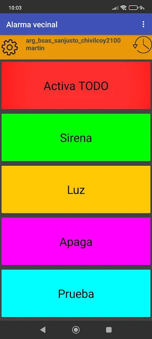 CONTROL REMOTO ALARMA VECINAL Screenshot 0