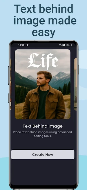 DepthText – Text Behind Image Screenshot 0