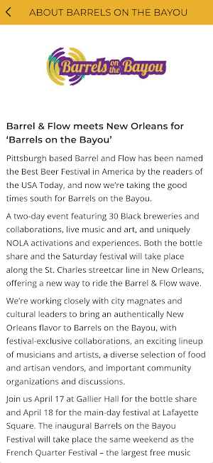 Barrels Festival App Screenshot 1