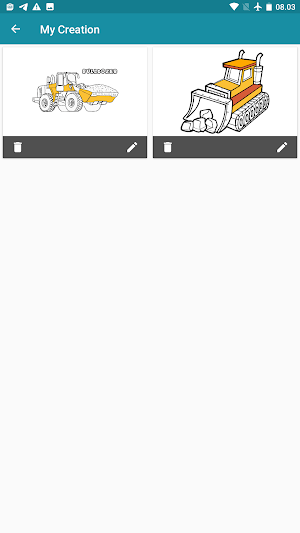 Bulldozer Coloring Book Screenshot 1