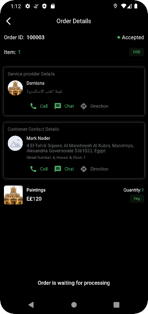 Me7tag Delivery App Screenshot 2