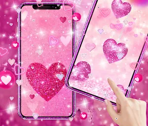 Pink Glitter Live Wallpaper HD Screenshot 3