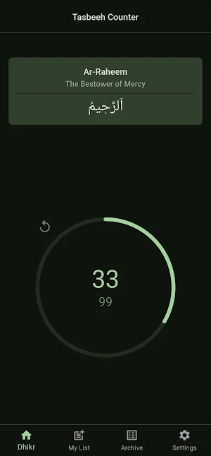 Dhikr - Tasbeeh Counter Screenshot 0