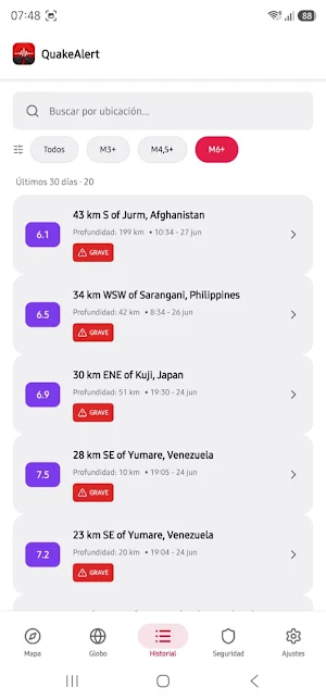 QuakeAlert: Earthquake Map Screenshot 3