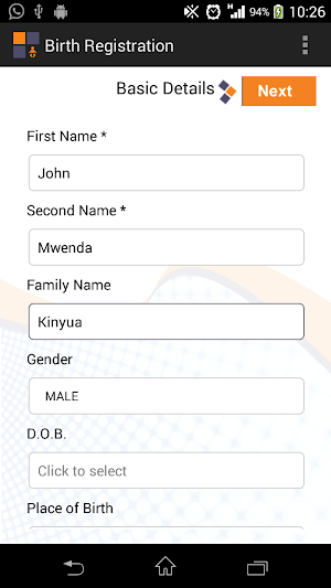 Birth Registration TBL Screenshot 3