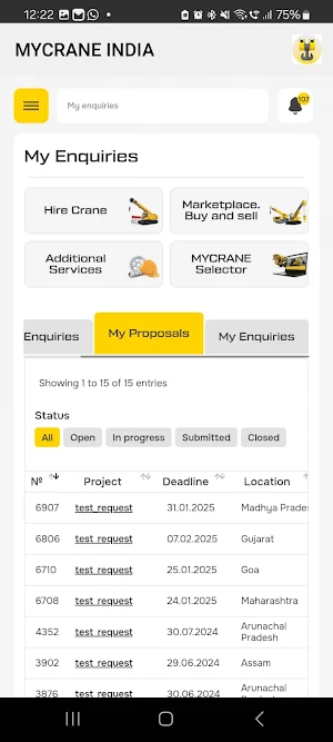 MYCRANE India Screenshot 1