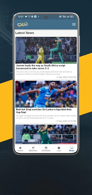 Cric X: Live Score Screenshot 3
