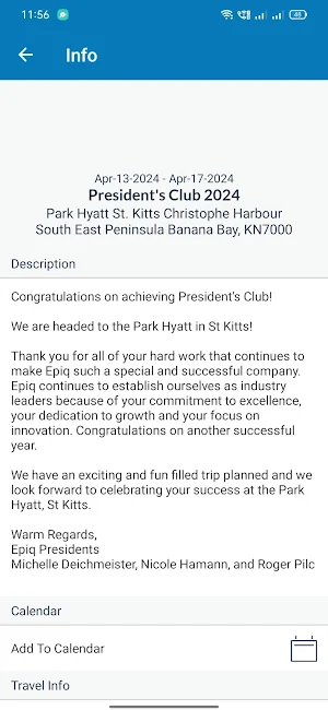 Epiq President's Club Screenshot 2