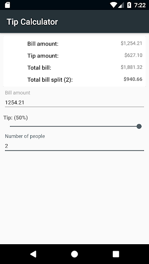 Tip Calculator Screenshot 0
