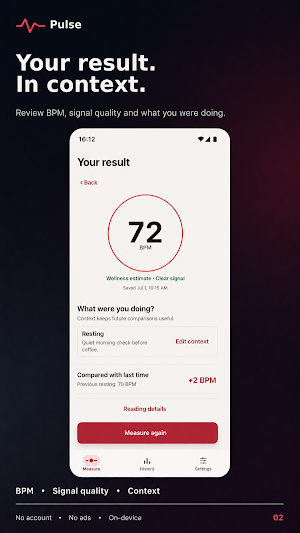Pulse: Heart Rate Tracker Screenshot 1