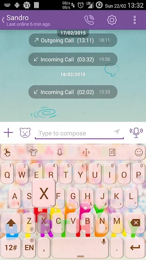 Keyboard Theme Happy Birthday Screenshot 1
