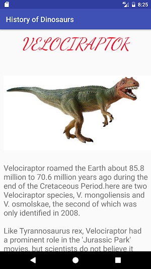 Dinosaurs -A Brief History Screenshot 3