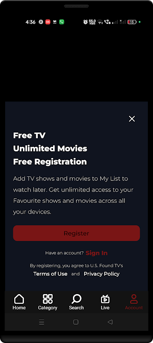 Found TV Screenshot 1