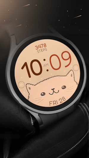 Lovely Cat digital watch face Screenshot 3