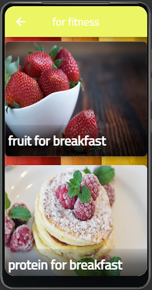 fitness : food Screenshot 1