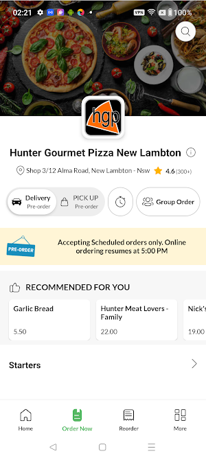 HunterGourmet Pizza NewLambton Screenshot 2