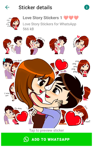 Couple Love Story Stickers Screenshot 1