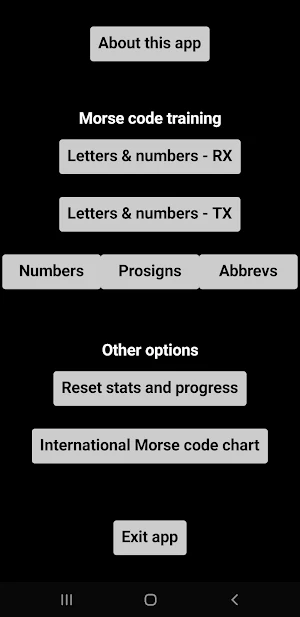 20 WPM CW Morse code trainer Screenshot 0