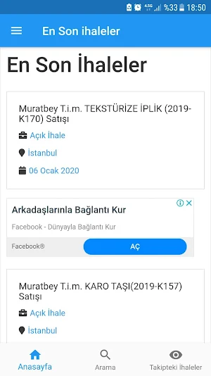 İhale İlanları - Kamu ihale ilanları arama servisi Screenshot 2