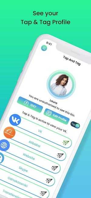 Tap and Tag - Digital Biz Card Screenshot 0